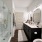 Glass door shower and double vanity sink new apartment